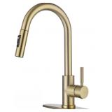 GOLD KITCHEN FAUCETS WITH PULL DOWN SPRAYER, SINGL