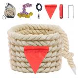 TUG OF WAR ROPE FOR KIDS AND ADULTS, NATURAL TWIST