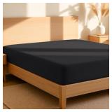 BARE HOME 100% ORGANIC COTTON QUEEN FITTED SHEET -