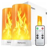 ?UPGRADED? HOMPAVO FLAME LIGHTS WITH REMOTE & TIME