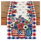 ARTOID MODE BUFFALO PLAID VASES FLOWERS 4TH OF JUL