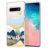 UNOV FOR GALAXY S10 CASE, CLEAR WITH DESIGN, SLIM