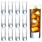 CLEAR HEAVY BASE SHOT GLASSES 12 PACK, 2 OZ TALL G
