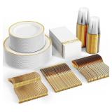 FOCUSLINE 350 CT DISPOSABLE DINNERWARE SET FOR 50