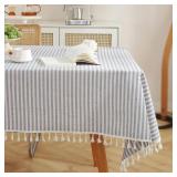 MEIORO STRIPED TABLECLOTH RECTANGLE TABLECLOTHS CO