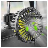 QIDOE CAR FAN FOR BACKSEAT, USB POWERED CAR REAR S