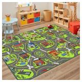 UPGRADE ULTRA NON SLIP KIDS CAR RUG, KIDS ROAD PLA