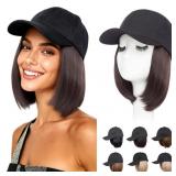 S-NOILITE HAT WIG FOR WOMEN, BASEBALL CAP WIG WITH
