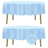 FOKITUT 2P5-PACK WATERPROOF ROUND TABLECLOTH, 70 I
