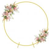 FOMCET 6FT ROUND WEDDING ARCH CIRCLE BACKDROP STAN