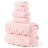 REDKISS EXTRA LARGE BATH TOWEL SET 6-PACK, 40 X 80