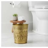 AUTUMN ALLEY HANDCRAFTED BRASS BATHROOM TRASH CAN,