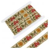 5.5 YARDS ETHNIC STYLE POLYESTER EMBROIDERY FLOWER