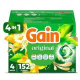 GAIN FLINGS 4 IN 1 LAUNDRY DETERGENT PACS, ORIGINA