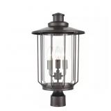 4-LIGHT 11IN. POWDER COAT BRONZE OUTDOOR POST LANT