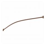 $137 66" CURVED SOLID BRASS SHOWER ROD - OIL RUBBE