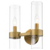 $244 Z-LITE DATUS 2 - LIGHT WALL LIGHT IN RUBBED B