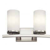 KICHLER CROSBY 15-INCHES 2 -LIGHT BRUSHED NICKEL M
