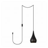 NORA 1 LIGHT BLACK PLUG-IN PENDANT