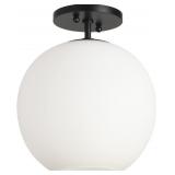 SOFT BLACK SEMI FLUSH MOUNT CEILING LIGHT FIXTURE,