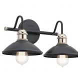 $175 KICHLER LIGHTING CLYDE 2 - LIGHT VANITY IN BL