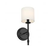 KICHLER ALI 5.25-IN W 1-LIGHT BLACK INCANDESCENT W