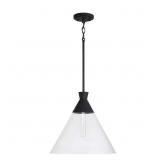 $206 PALOMA 100-WATT 1-LIGHT TEXTURED BLACK PENDAN
