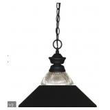 $144 SHARK 1 LIGHT 14 INCH MATTE BLACK PENDANT CEI