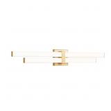 $316 ZANE 32 IN. 2-LIGHT MODERN GOLD INTEGRATED LE