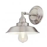 IRON HILL 1-LIGHT BRUSHED NICKEL WALL MOUNT SCONCE