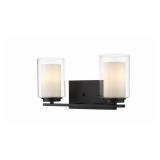 $150 WILLOW 2 LIGHT 15" WIDE BATHROOM VANITY LIGHT