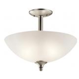 $131 KICHLER JOLIE 2-LIGHT BRUSHED NICKEL TRANSITI
