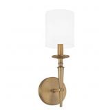 $150 1 LIGHT WALL SCONCE-AGED BRASS FINISH CAPITAL