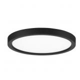 VANTAGE 11 IN. 1-LIGHT BLACK LED FLUSH MOUNT WITH