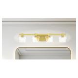$200 MINKA LAVERY DRYSDALE 32.5-IN 4-LIGHT POLISHE