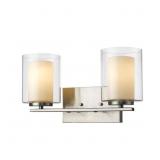 $164 WESSON 2-LIGHT BRUSHED NICKEL BATH VANITY LIG