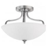 LAIRD COLLECTION 3-LIGHT BRUSHED NICKEL SEMI- FLUS