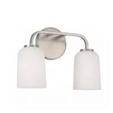 $126 13.75 IN. W X 9.75 IN. H 2-LIGHT VANITY IN BR