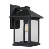 $304 MALONE 1-LIGHT BLACK OUTDOOR WALL LANTERN SCO