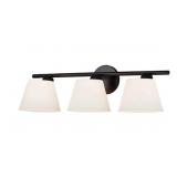 $258 ENVOY 3 LIGHT 24" WIDE BATHROOM VANITY LIGHT