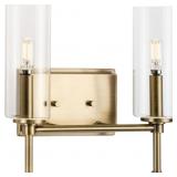 $110 ELARA 12.5 IN. 2-LIGHT VINTAGE BRASS NEW TRAD