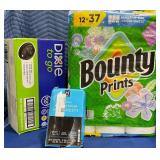 1 LOT OF BOUNTY PAPE TOWELS 12-ROLLS