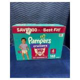 PAMPERS CRUSIERS SZ 4 148CT