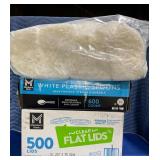 1 LOT OF 1-WHITE PLASTIC SPOONS 600 COUNT