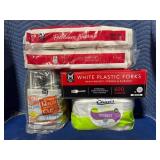 1 LOT OF (4) ASSORTED DISSPOSABLE KITCHEN GOODS