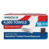 1LOT 1-MARATHON MULTIFOLD 1-PLY WHITE PAPER TOWELS