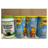 1 LOT OF 1 ORGAIN ORGANIC PROTEIN./3-LIPTON ICED T