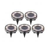 1 LOT OF 2-SOLAR DISC LIGHTS, 5-PACK