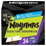 PAMPERS NINJAMAS NIGHTTIME BEDWETTING UNDERWEAR BO