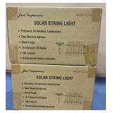 1 LOT OF 2- SOLAR STRING LIGHT 15 FILAMENT LED BUL